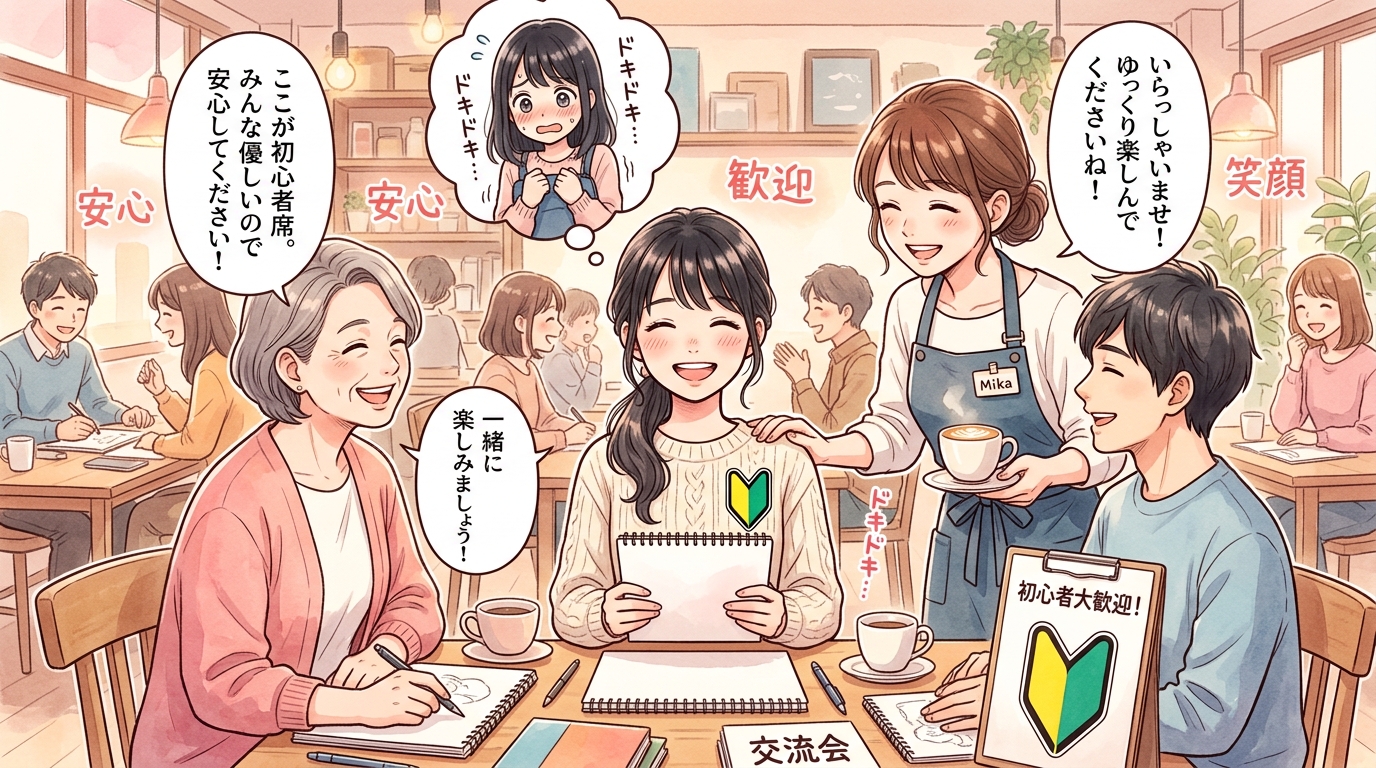 メイトの話を真剣かつ楽しみながら聞く英会話セッションの参加者