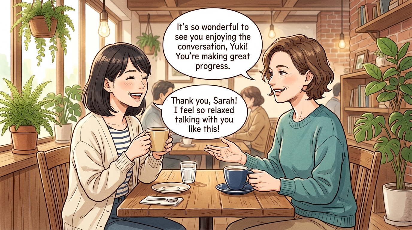 リラックスした雰囲気で行われるLanCul無料体験セッションの様子